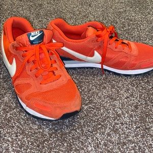 Red Nike Waffle Trainers